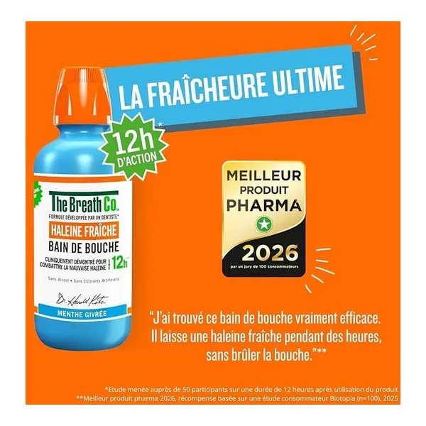 The Breath Co bain de bouche haleine fraiche menthe givrée