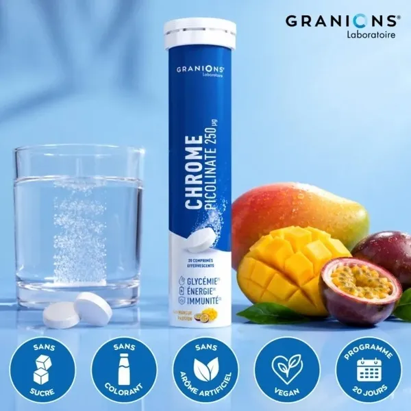 Granions Chrome picolinate 250 µg comprimés effervescents