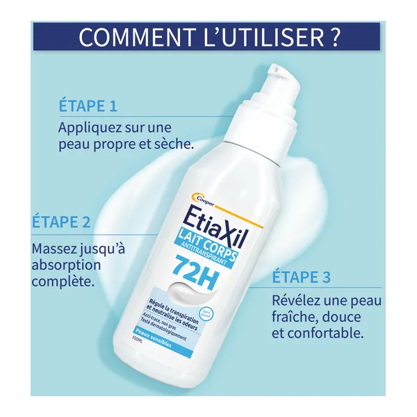 Etiaxil lait corps anti transpirant 72h