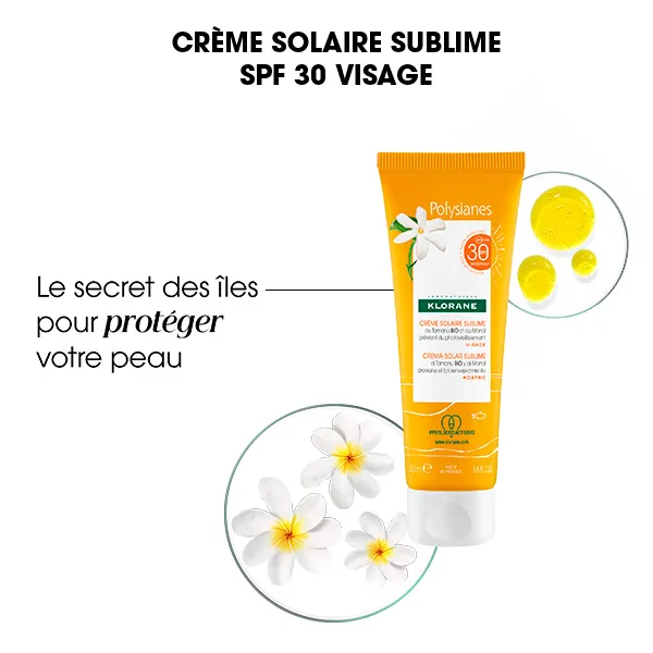 Klorane crème solaire sublime SPF 30