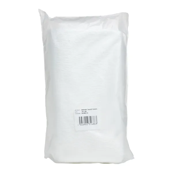 Bavoir imperméable 2 faces coton blanc 70 x 50 cm