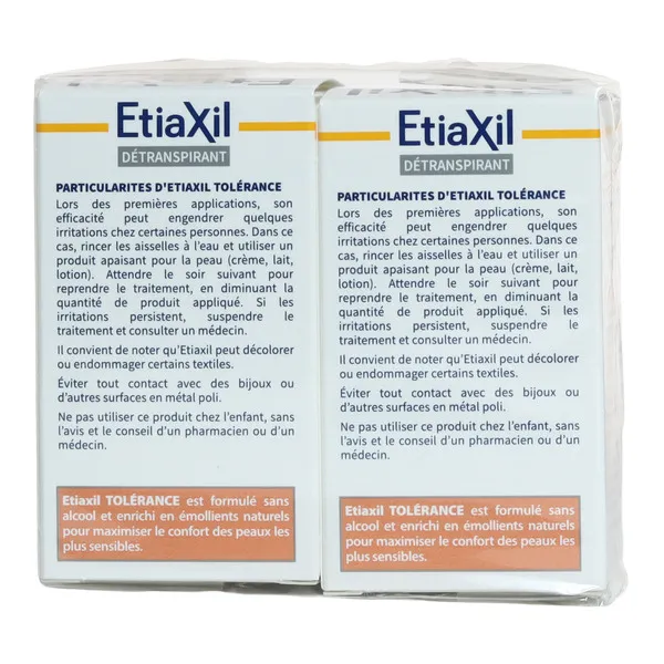 Etiaxil Détranspirant Tolérance Transpiration excessive roll-on