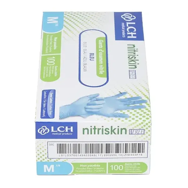 Gants nitrile non poudrés non stériles