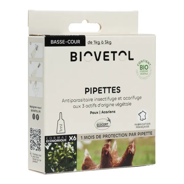 Biovetol Pipettes antiparasitaires Basse cour