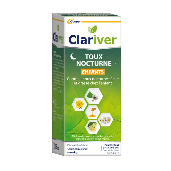 Clariver toux nocturne sirop enfant