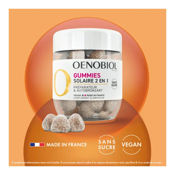 Oenobiol gummies solaire 2 en 1