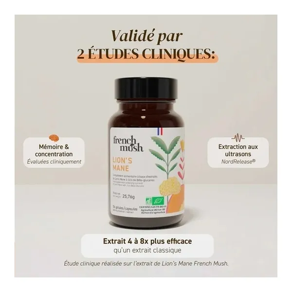 French Mush Lion's Mane Bio gélules