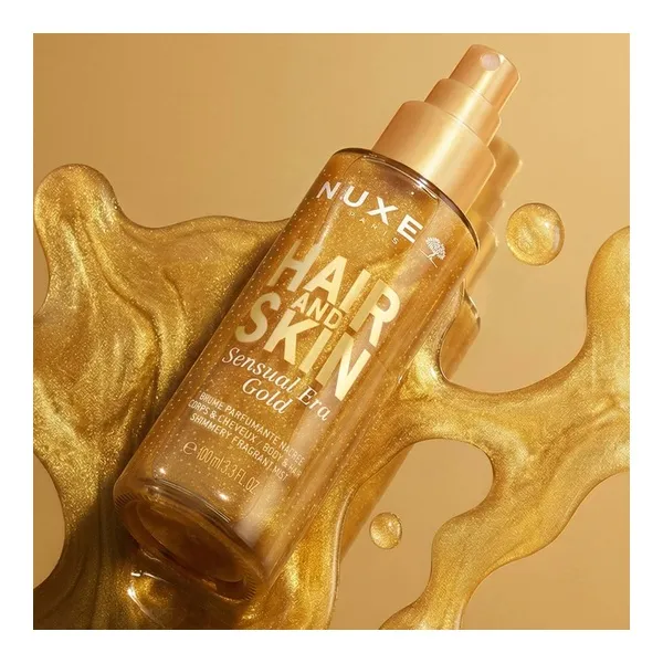 Nuxe Hair and Skin brume parfumante nacrée Sensual Era Gold