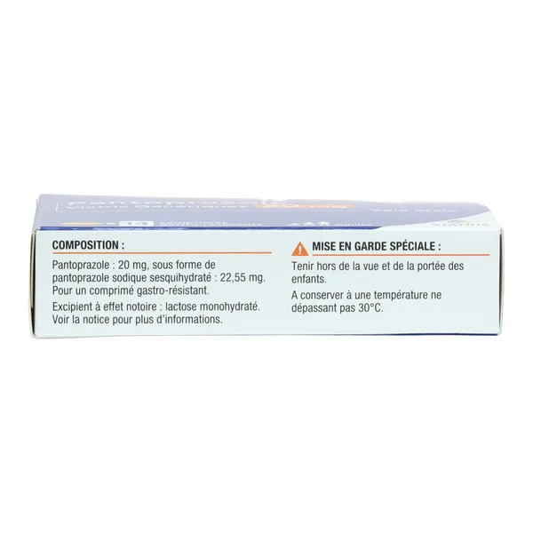 Pantoprazole 20 mg comprimé estomac