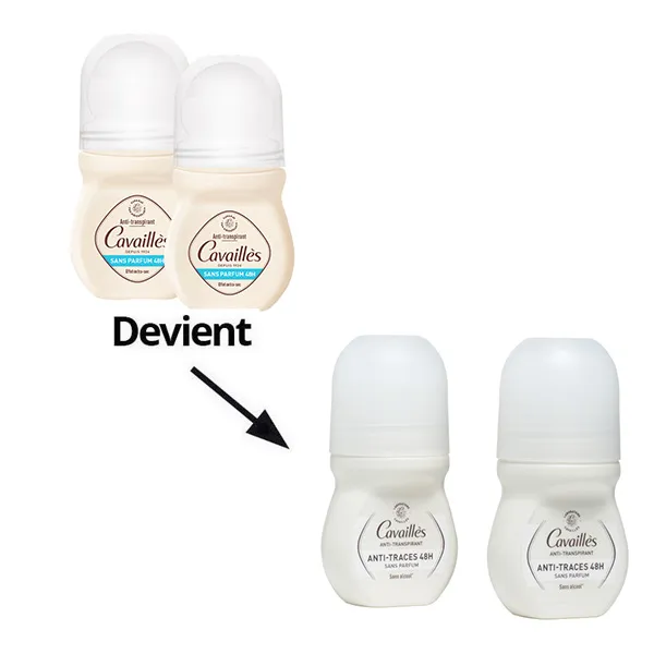 Cavaillès déodorant Anti traces 48h Roll-on