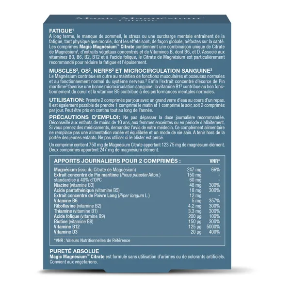 New Nordic Magic Magnésium citrate 750 mg comprimés