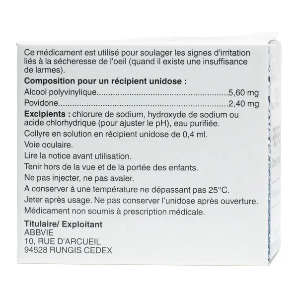 Refresh Collyre yeux secs unidose
