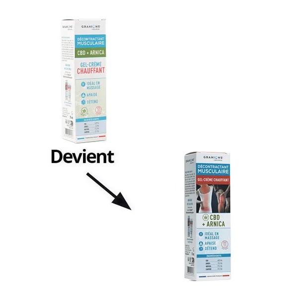 Granions Décontractant musculaire Gel Crème chauffant