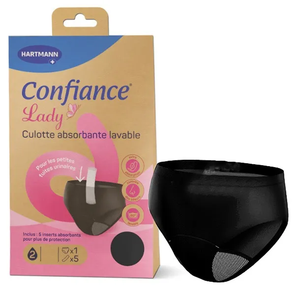 Confiance Lady culotte absorbante lavable 2 gouttes