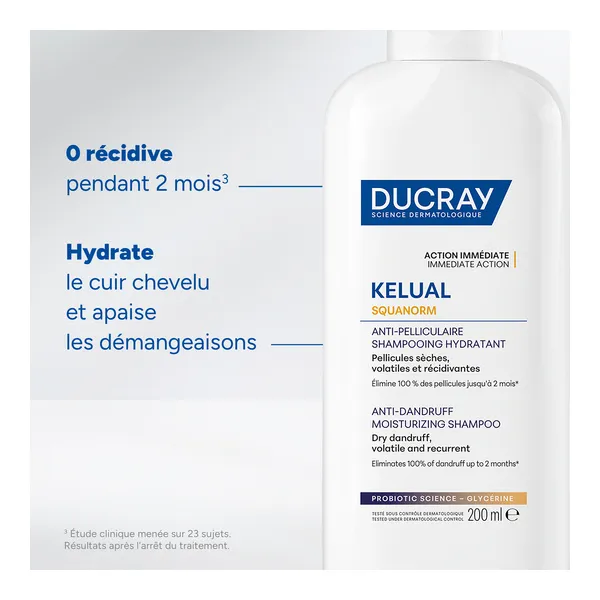 Ducray Kelual Squanorm Shampooing Pellicules sèches