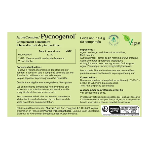 Pycnogenol ActiveComplex comprimés