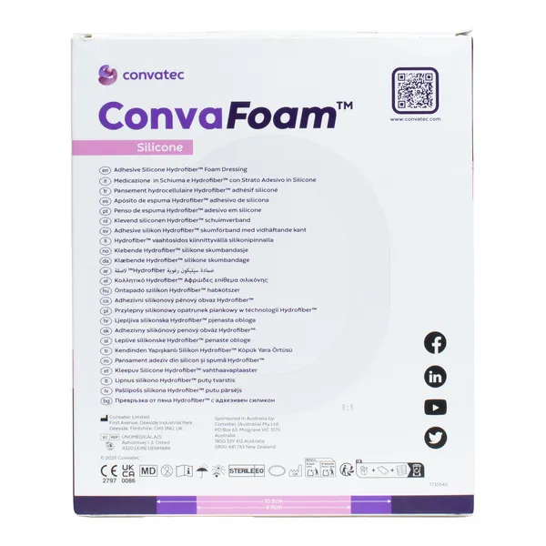 ConvaFoam ovale pansement hydrocellulaire siliconé adhésif