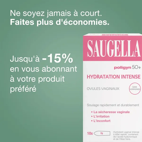 Saugella Poligyne 50+ Ovule vaginal hydratation intense