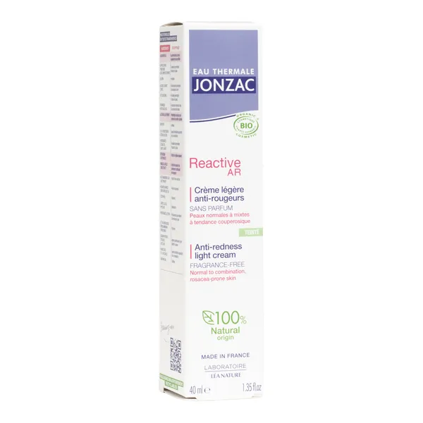 Jonzac Reactive AR Crème légère anti-rougeurs Bio