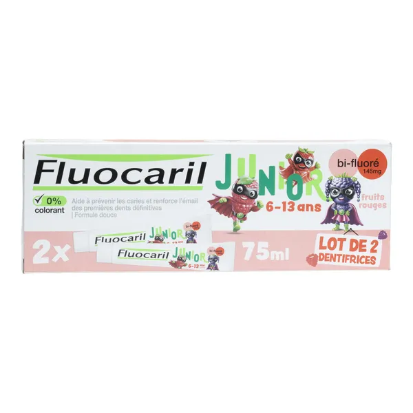 Fluocaril Junior dentifrice Fruits rouges 6-13 ans