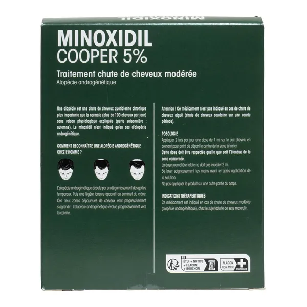 Minoxidil 5% Cooper solution alopécie