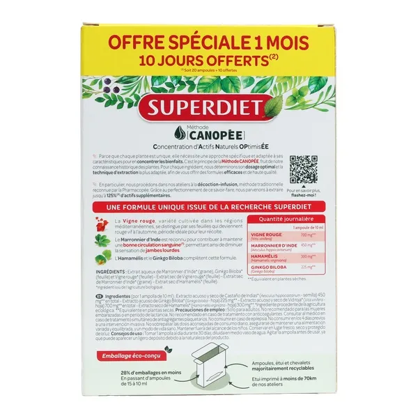 Super Diet Quatuor Circulation Bio ampoules
