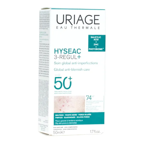 Uriage Hyséac 3 Regul+ soin global anti-imperfections SPF 50+