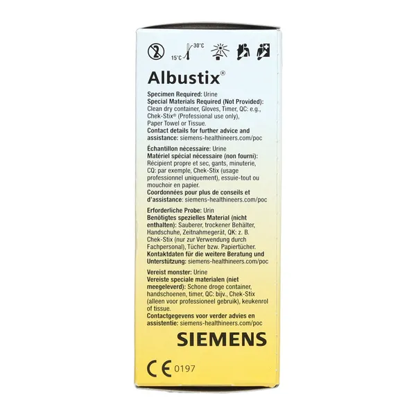 Siemens Albustix bandelettes réactives