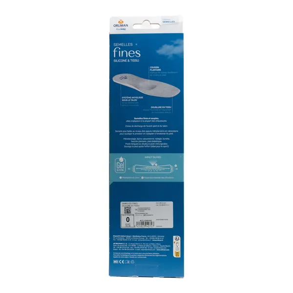 Orliman FeetPad Semelles fines Silicone et tissu