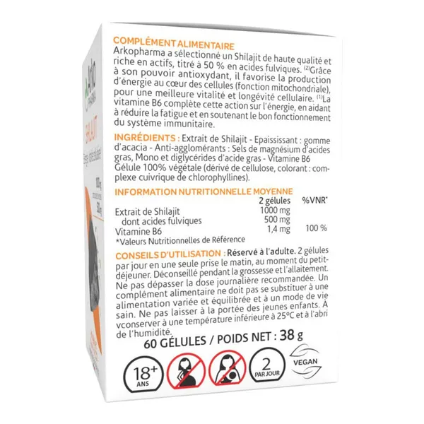 Arkogélules Shilajit gélules