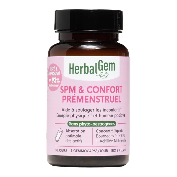 HerbalGem SPM et Confort prémenstruel bio gélules