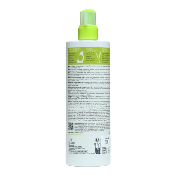A Derma lait corps hydratation 72 h
