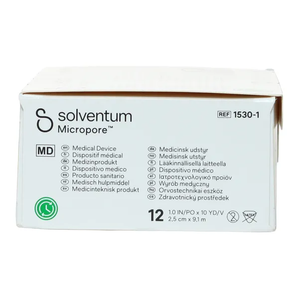 Solventum Micropore sparadrap blanc 2,5 cm x 9,14 m
