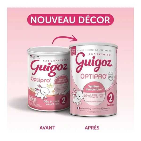 Guigoz Optipro lait 2ème âge