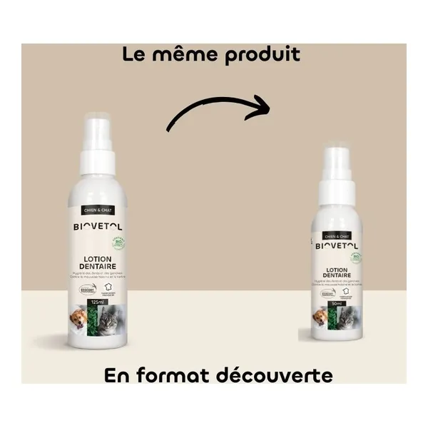 Biovetol Lotion dentaire chien et chat