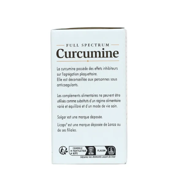 Solgar Full Spectrum Curcumine capsules