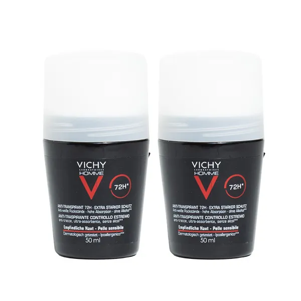 Vichy Homme déodorant anti transpirant 72 h bille