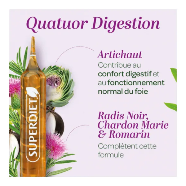 Super Diet Quatuor bien-être du foie bio ampoules