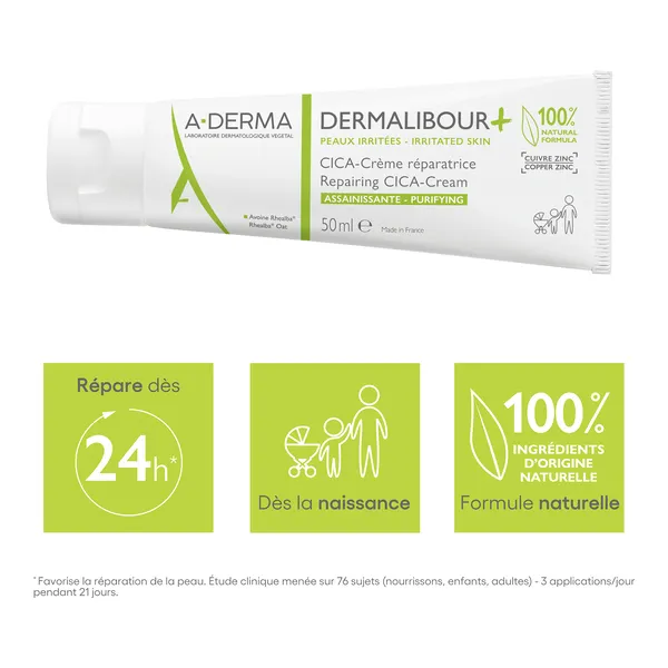 A Derma Dermalibour+ Cica crème réparatrice