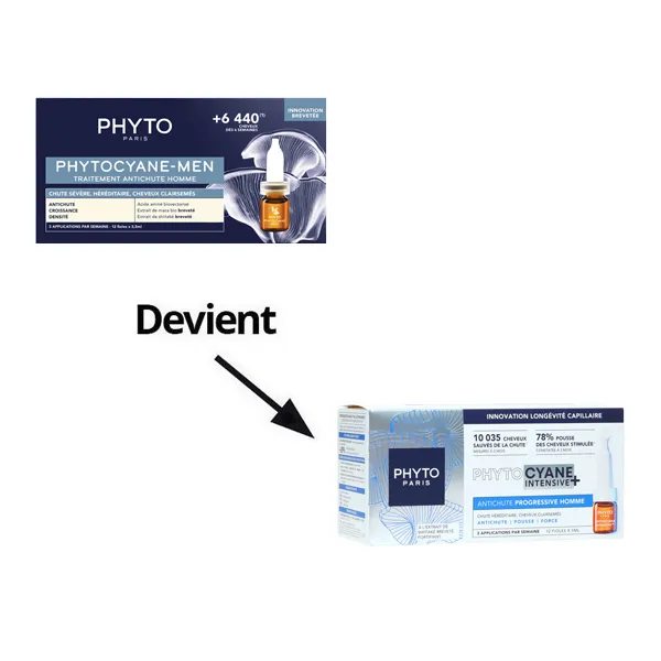 Phytocyane Intensive + Men Traitement anti chute Homme