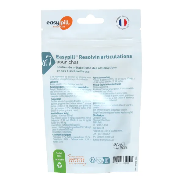 Easypill Resolvin articulations chat bouchées appétentes