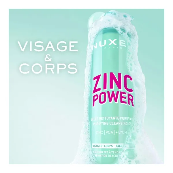 Nuxe Zinc Power gelée nettoyante purifiante