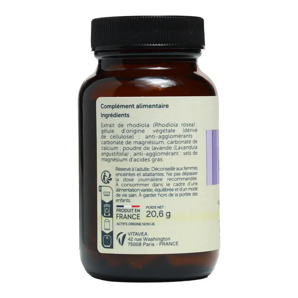 Vitavea Rhodiola et lavande gélules