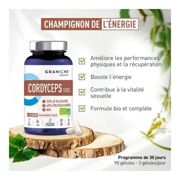 Granions Cordyceps bio 1000 mg gélules