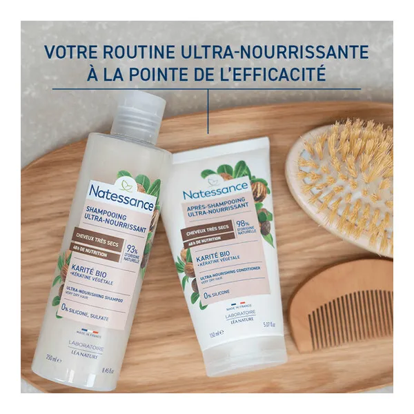 Natessance Shampooing Ultra Nourrissant Karité bio et kératine végétale
