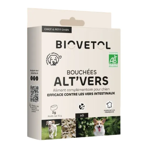 Biovetol bouchées Alt Vers Chien bio