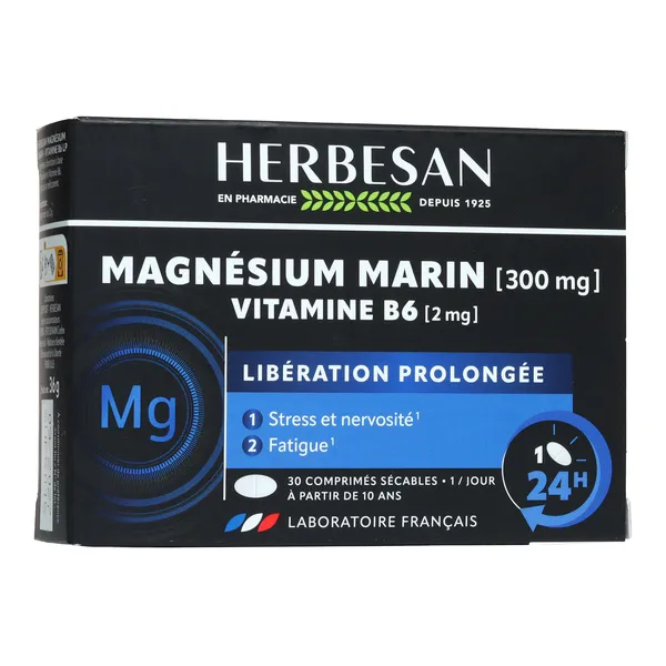 Herbesan Magnésium marin et vitamine B6 comprimés
