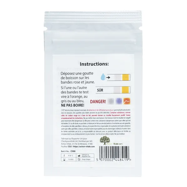 Test anti drogue boisson CYD