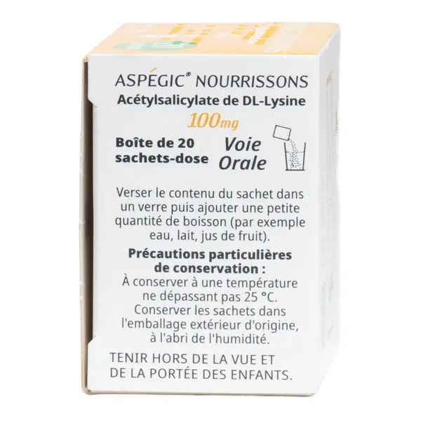 Aspégic 100 mg nourrisson sachet