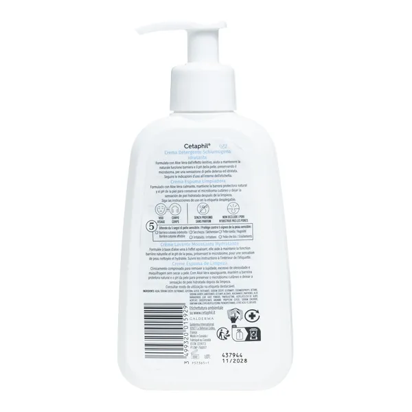 Cetaphil Crème lavante moussante hydratante